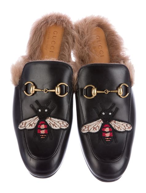 guccie mens leather slippers|gucci fur slippers women's.